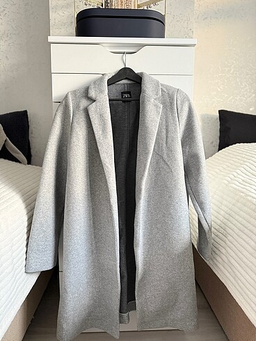 ZARA GRİ KATLI YAKA KABAN - Görsel 2