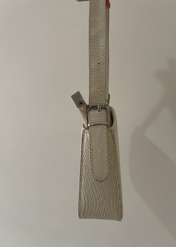 Bej Yılan Desenli Deri Kadın Çanta - Görsel 2