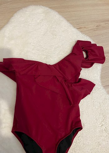 Bordo Fırfırlı Midi Mayo - Görsel 3