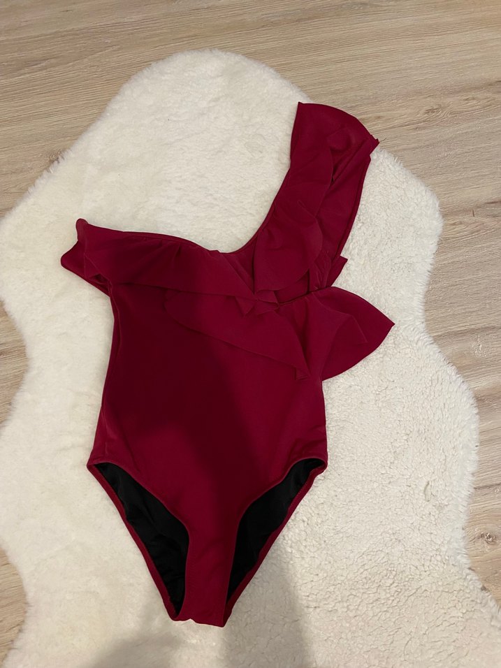 Bordo Fırfırlı Midi Mayo - Görsel 2