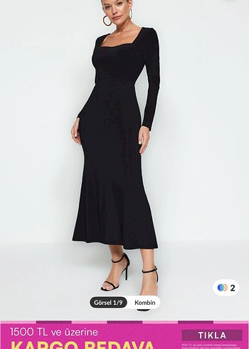 xs Beden siyah Renk Siyah Midi Kadın Kalem Elbise