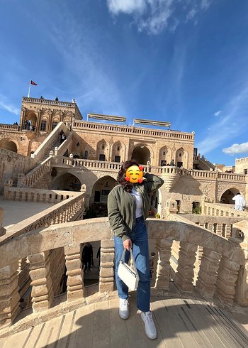 Kadın Haki Fermuarlı Midi Ceket - Görsel 3