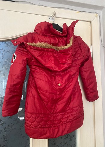 Kız Çocuk Kırmızı Fermuarlı Mont - Görsel 3