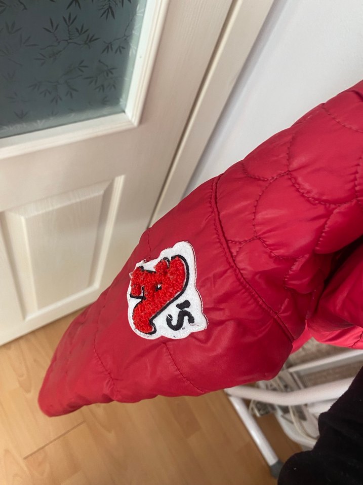 Kız Çocuk Kırmızı Fermuarlı Mont - Görsel 5