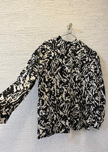 Kadın Siyah Beyaz Bluz - Görsel 2
