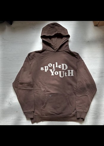Kadın Kahverengi Kapüşonlu Sweatshirt