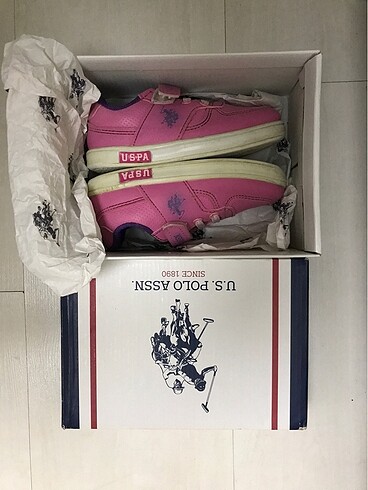 24 Beden pembe Renk US Polo kız çocuk ayakkabı