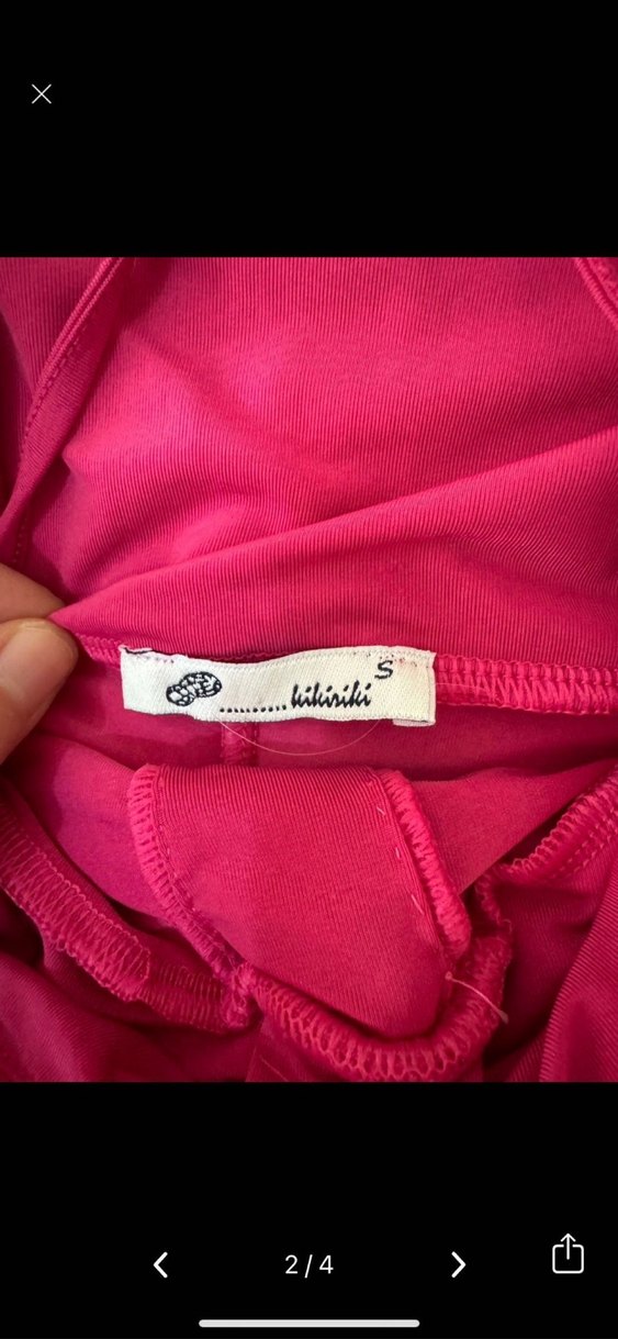 Pembe boyundan bağlamalı mayo bodysuit - Görsel 2