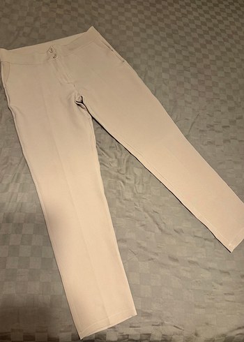 Bej Midi Kadın Kumaş Pantolon - Görsel 2