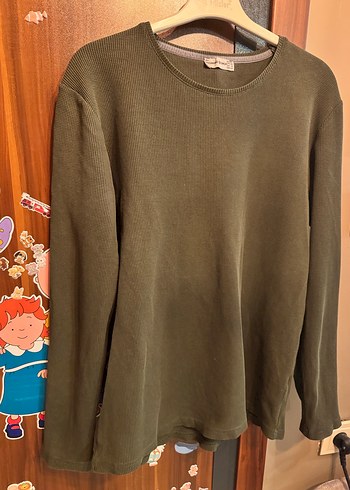 Erkek Haki Triko Kazak - Görsel 3