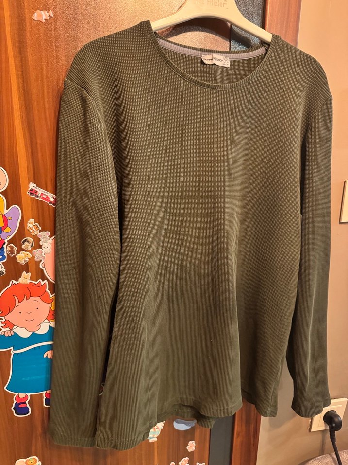 Erkek Haki Triko Kazak - Görsel 3