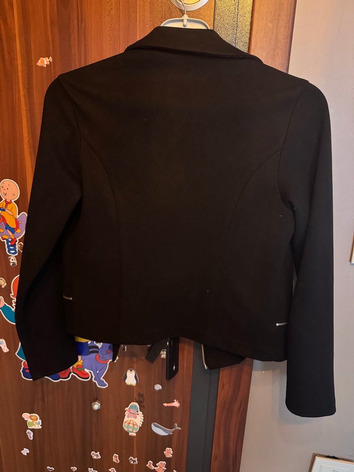 Siyah  Fermuarlı Kadın Ceket - Görsel 4