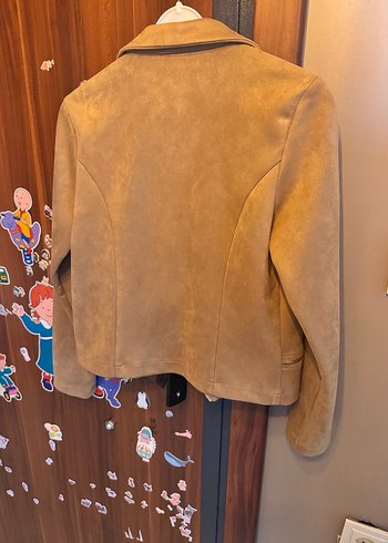 Kahverengi Süet Kadın Deri Ceket - Görsel 3