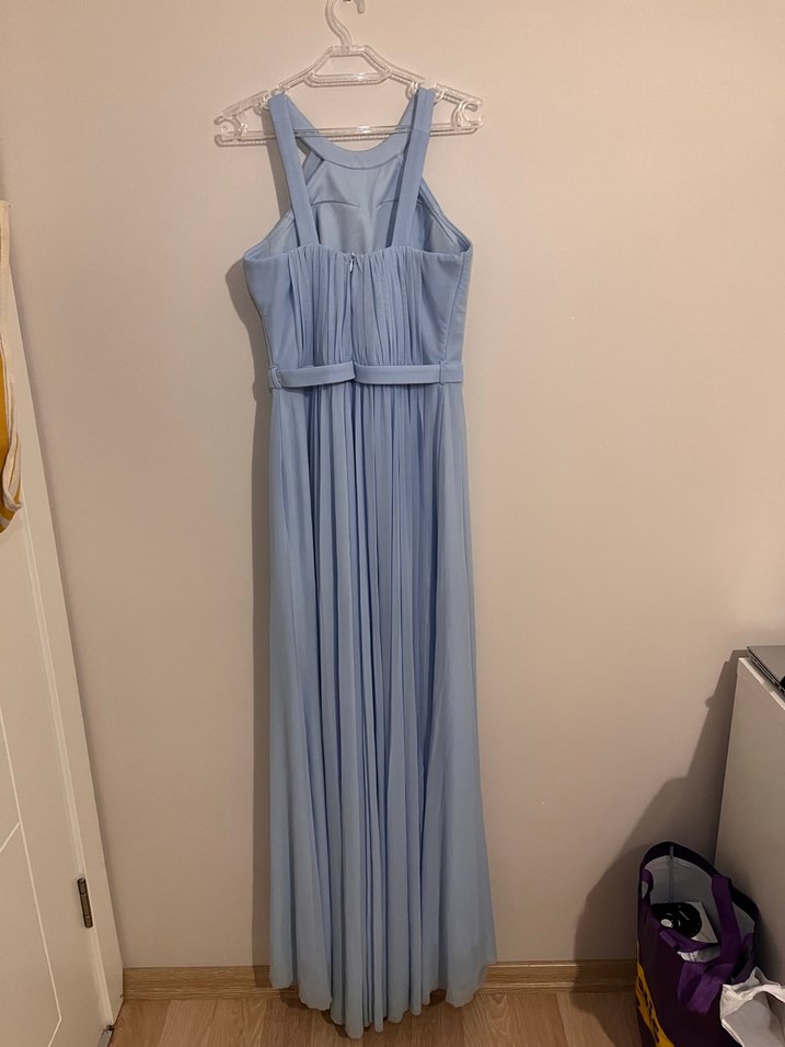 Mavi Uzun Abiye Elbise - Görsel 3