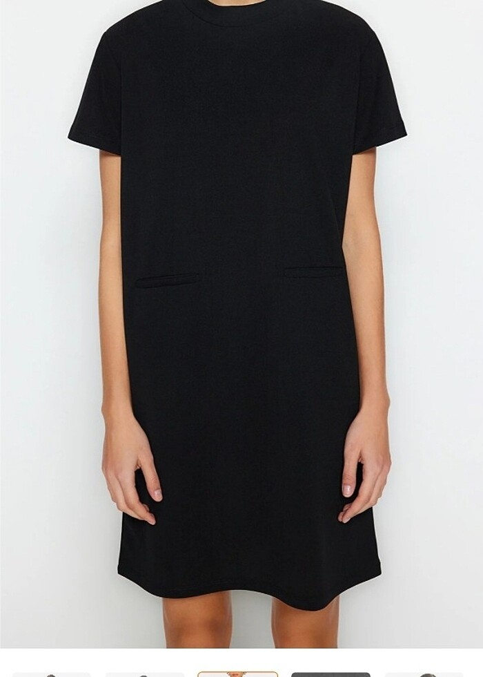 Dik Yaka Elbise  - Görsel 4