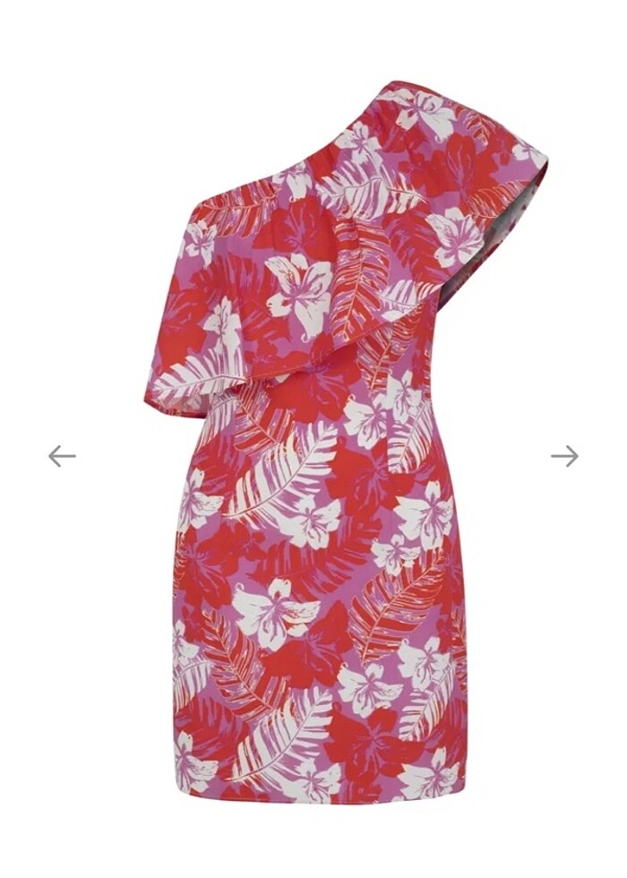 Tek Omuz Elbise - Görsel 4