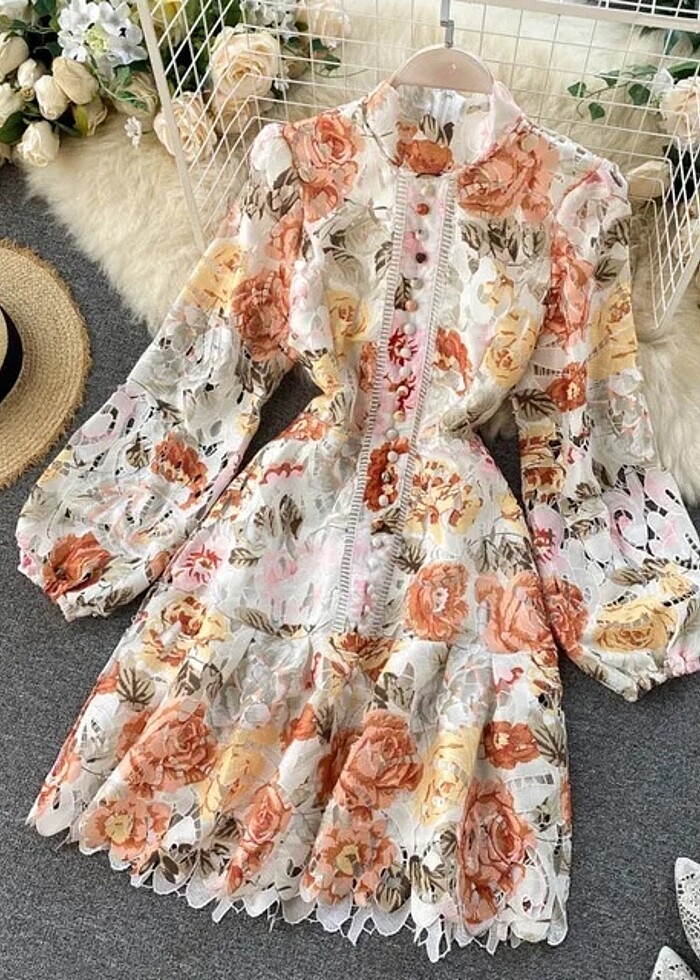 FASİON Çiçek desenli elbise - Görsel 4