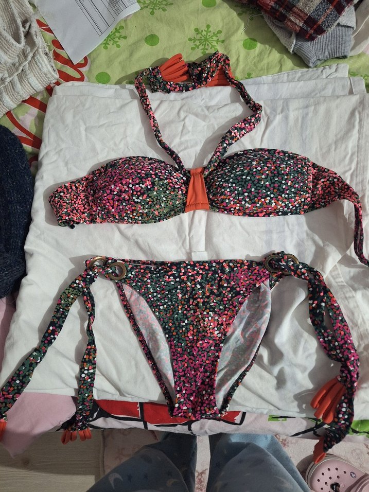 Boncuk Detaylı Bohem Çok Renkli Bikini - Görsel 2