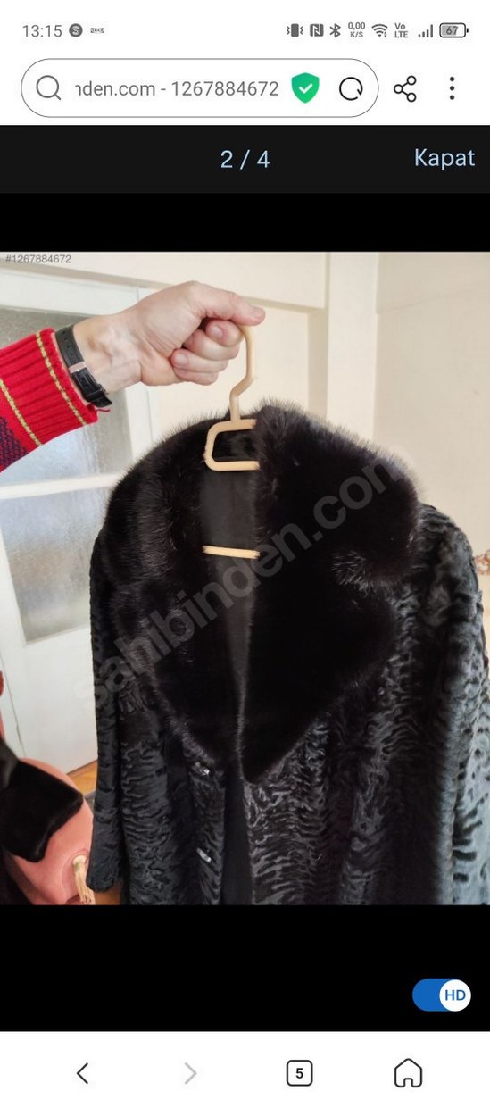 Kürk Detaylı Kaban
Ölçüler 100 cme denk geliyor 3 no L beden - Görsel 2