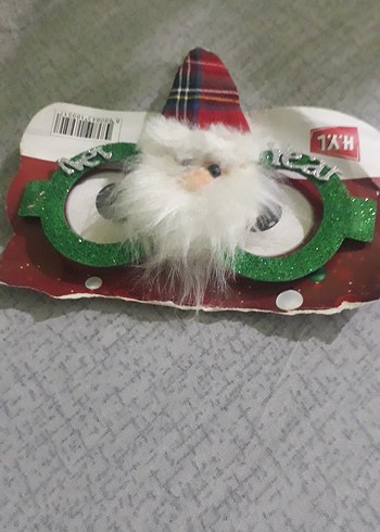 Renkli Noel Baba Tasarımlı Parti Gözlüğü