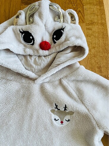 H&M kapşonlu kürklü sweatshirt