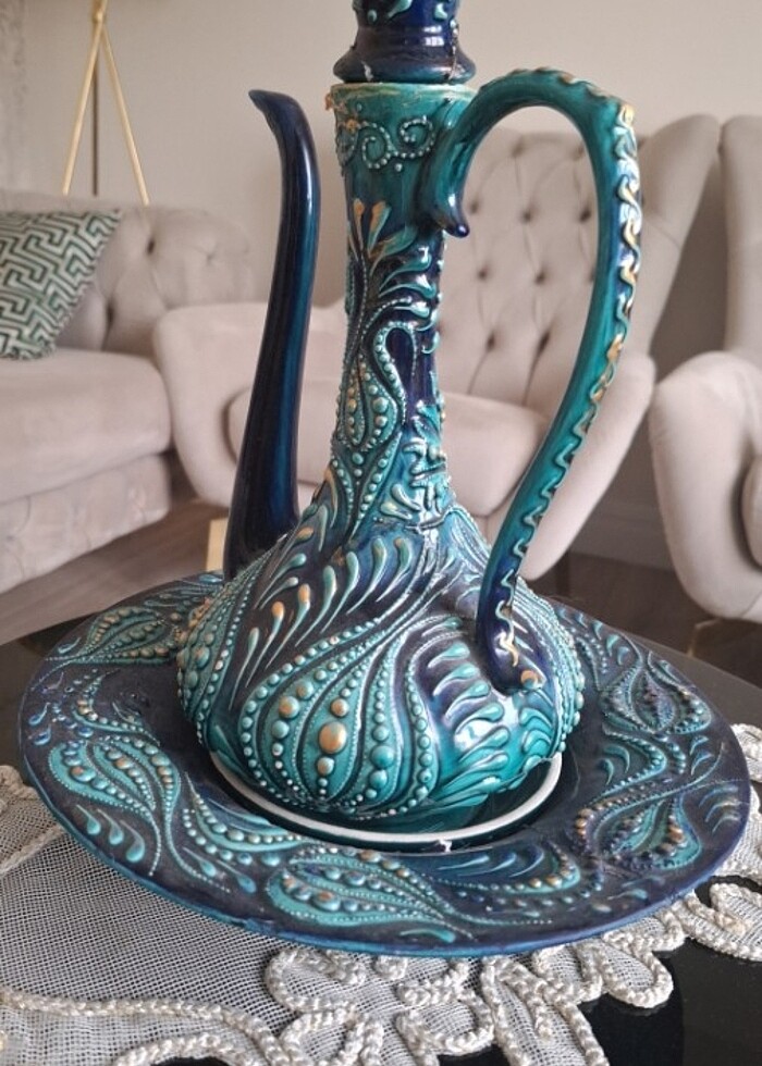 Kütahya porselen ibrik - Görsel 2