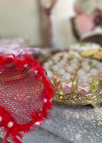 6 ay Kınası için Kırmızı otrişli bebek Abiye Elbise - Görsel 2