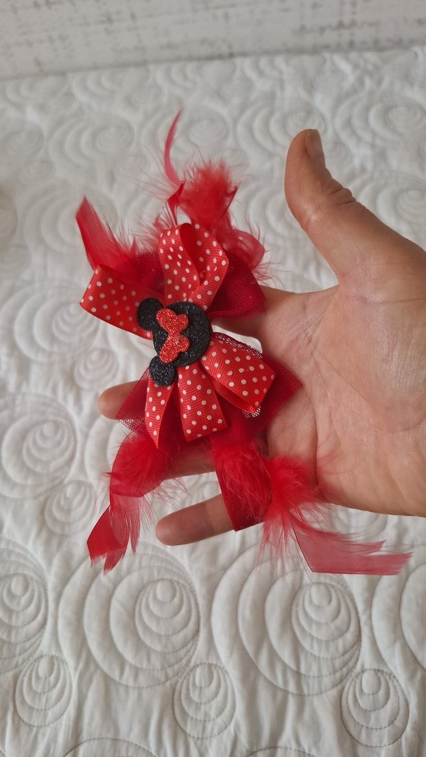 6 ay Kınası için Kırmızı otrişli bebek Abiye Elbise - Görsel 3