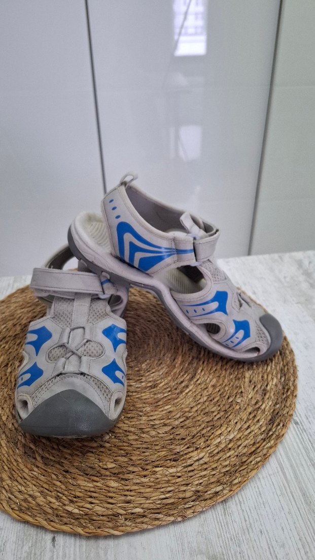 Mavi Gri Erkek Çocuk sandalet Desenli Terlik - Görsel 2