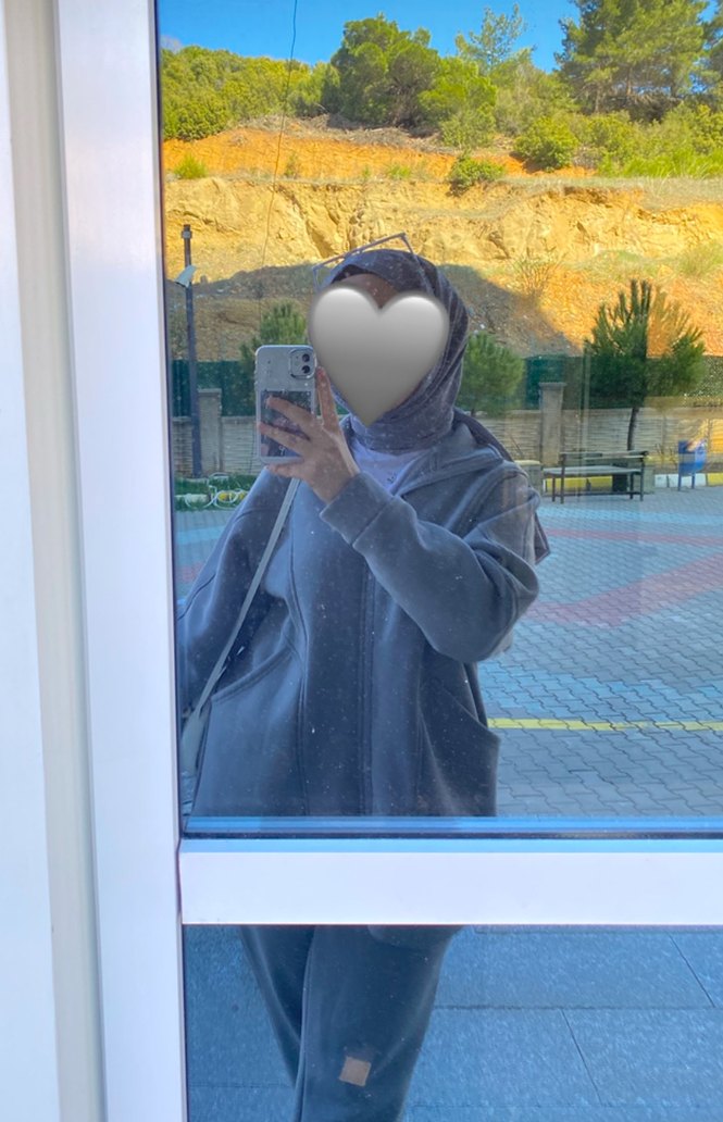 Gri tesettür eşofman takımı - Görsel 2