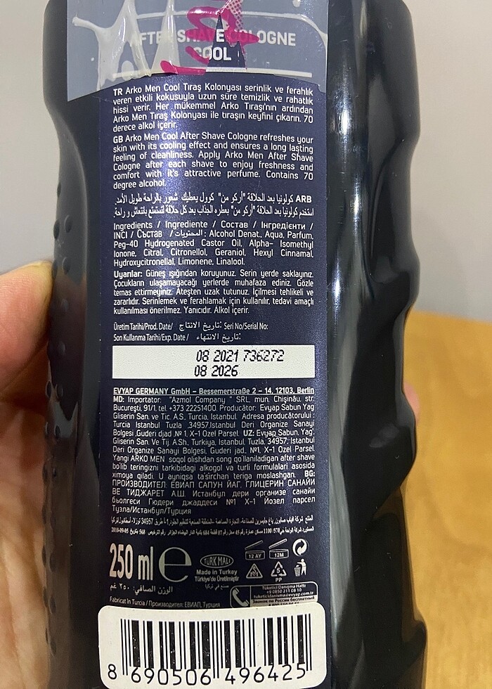 Arko men tıraş kolonyası - Görsel 4