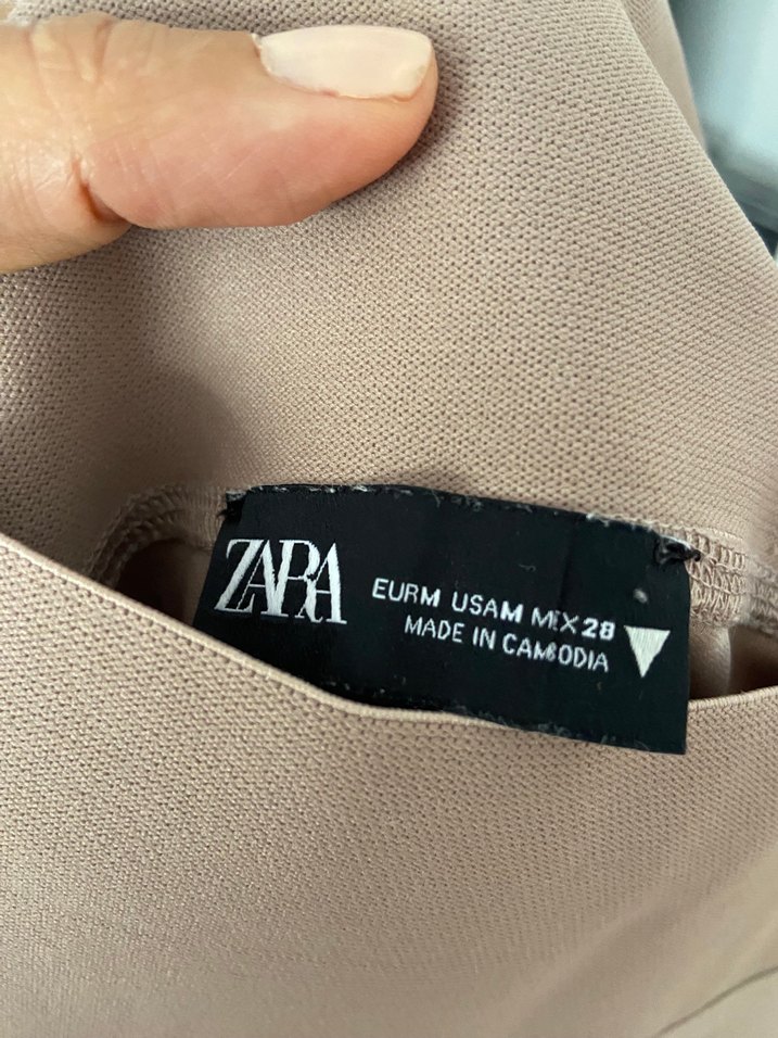 Zara pudra yüksek bel tayt - Görsel 4