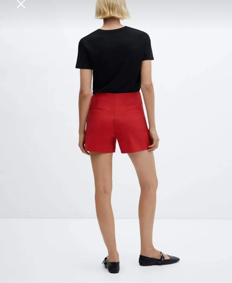 Mango yüksek bel şort - Görsel 2