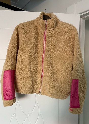 Bej Peluş Kadın Ceket