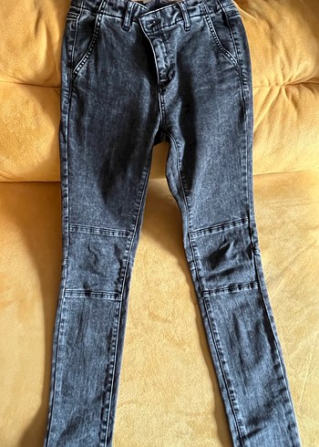 26 Beden gri Renk Koton Gri Kadın Denim Jean Pantolon