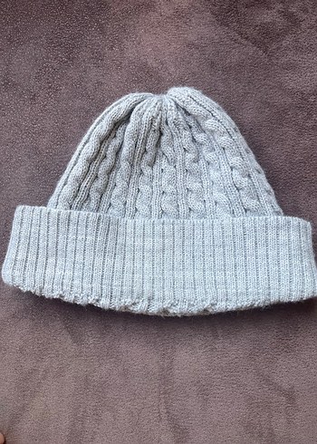 Unisex çocuk Gri Örgü Bere