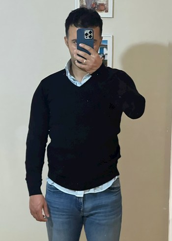 Mavi Düğmeli Denim erkek Gömlek - Görsel 6