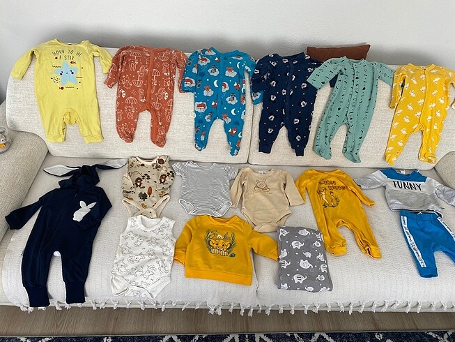 16 parça bebek kıyafetı