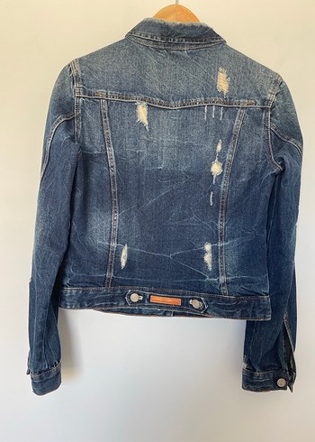 Lacivert Kadın Kot Ceket - Görsel 3