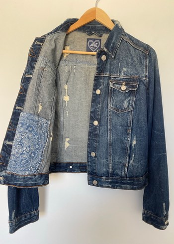 Lacivert Kadın Kot Ceket - Görsel 2