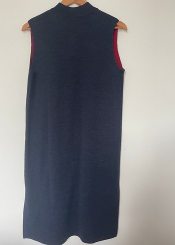 Us Olossın marka Dışı lacivert içi bordo kaplı Midi Yelek - Görsel 3