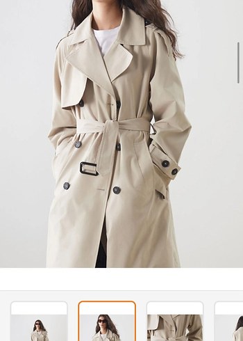 Bej  Kadın Trençkot - Görsel 2