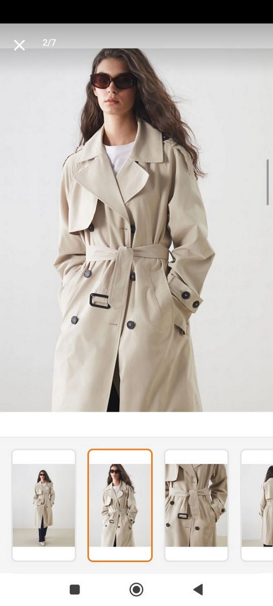 Bej  Kadın Trençkot - Görsel 2