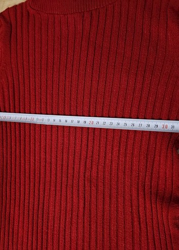 Kırmızı Kadın Triko Boğazlı Süveter - Görsel 5