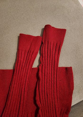 Kırmızı Kadın Triko Boğazlı Süveter - Görsel 4