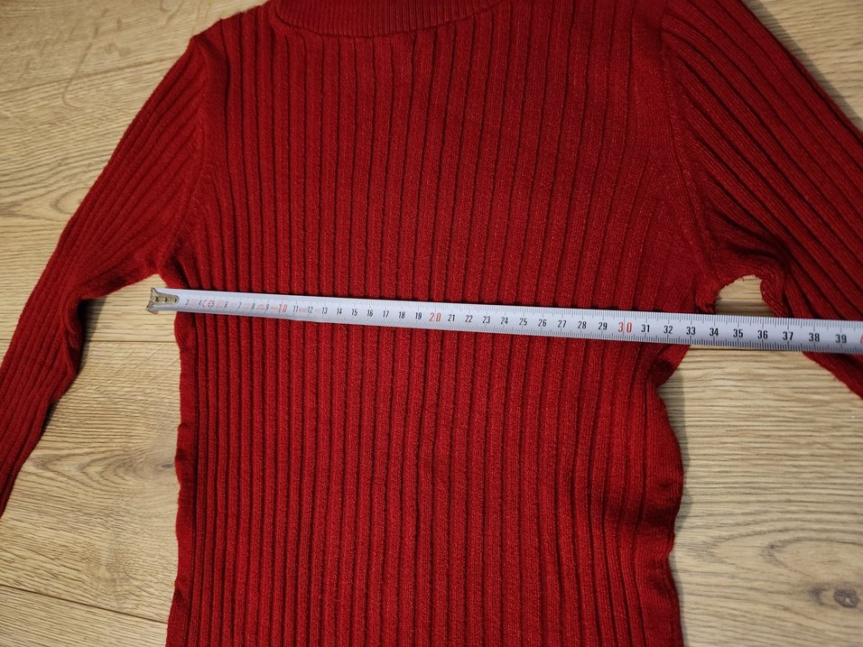 Kırmızı Kadın Triko Boğazlı Süveter - Görsel 5