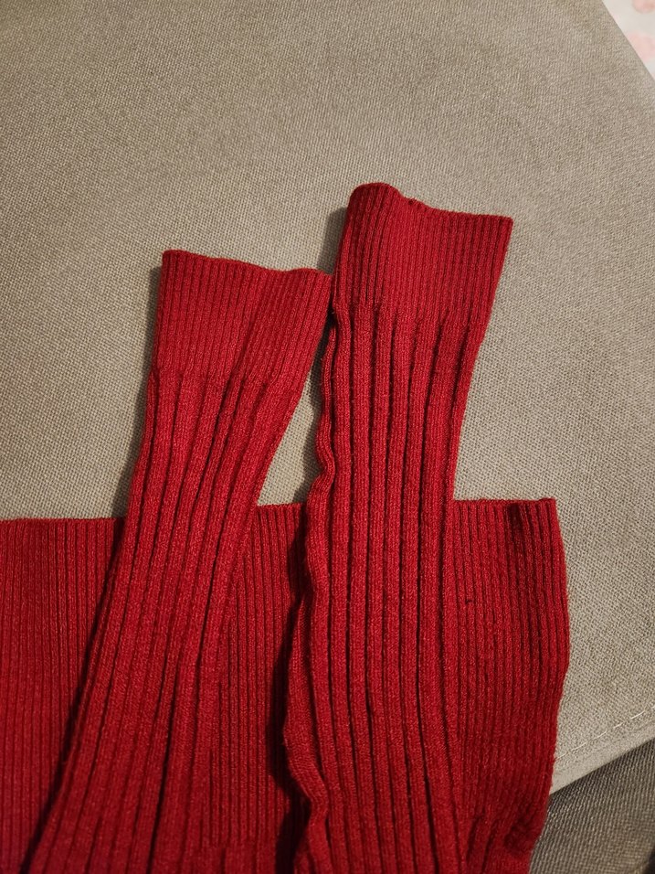 Kırmızı Kadın Triko Boğazlı Süveter - Görsel 4