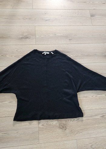 koton triko  siyah simli L beden yarasa kol - Görsel 3