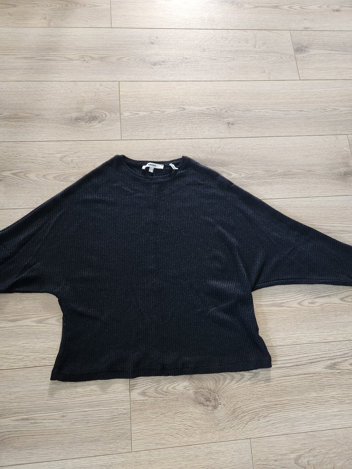 koton triko  siyah simli L beden yarasa kol - Görsel 3