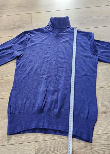 Mavi Boğazlı Kadın Triko Kazak - Görsel 6